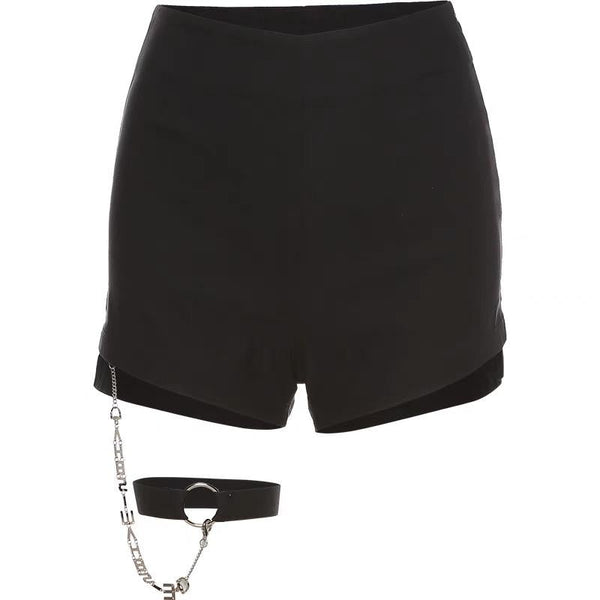 Chain High Waist Shorts