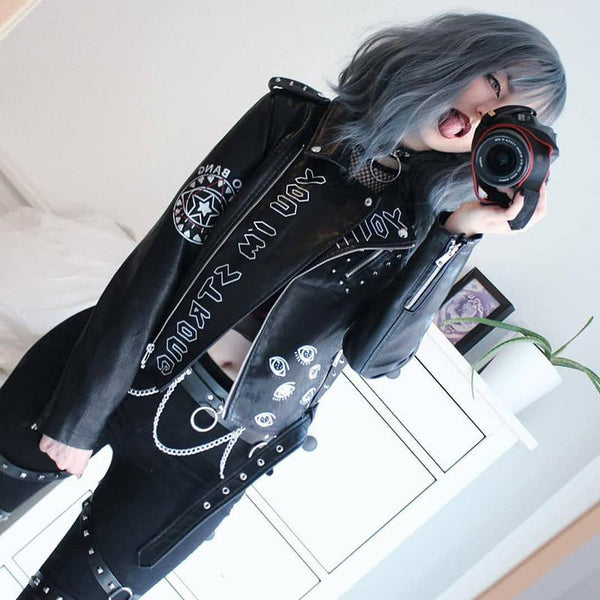 Dare You PU Leather Punk Jacket