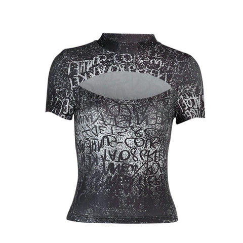 Dark Cutout Print T-shirt