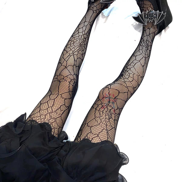 Dark Lolita Spider Web Tights Sock