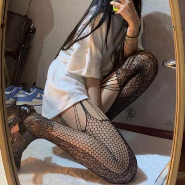 Dark Matter Gothic Black Fishnet Tights Harajuku