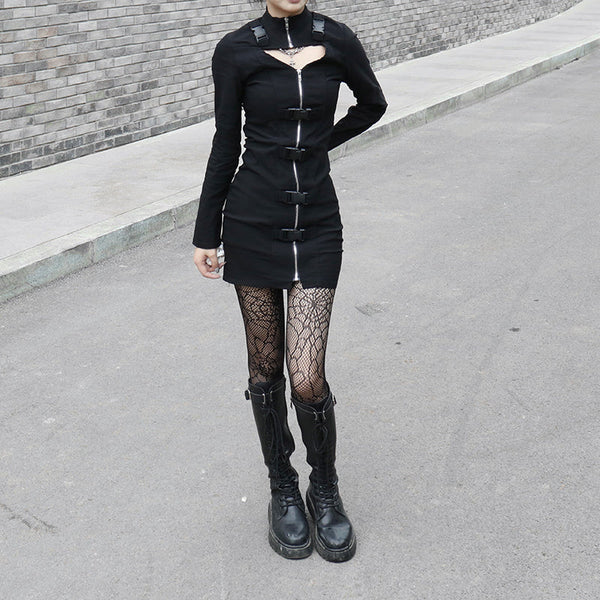 Hit The Ground Motorcycle Sweatshirt Dress