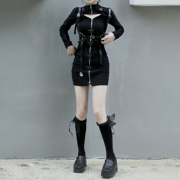 Hit The Ground Motorcycle Sweatshirt Dress