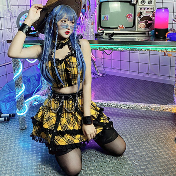 Game Overlord Plaid Skirt Set