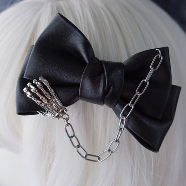 Valentine's Day Gift Ghost's Paw Cross Bowknot Hairpin