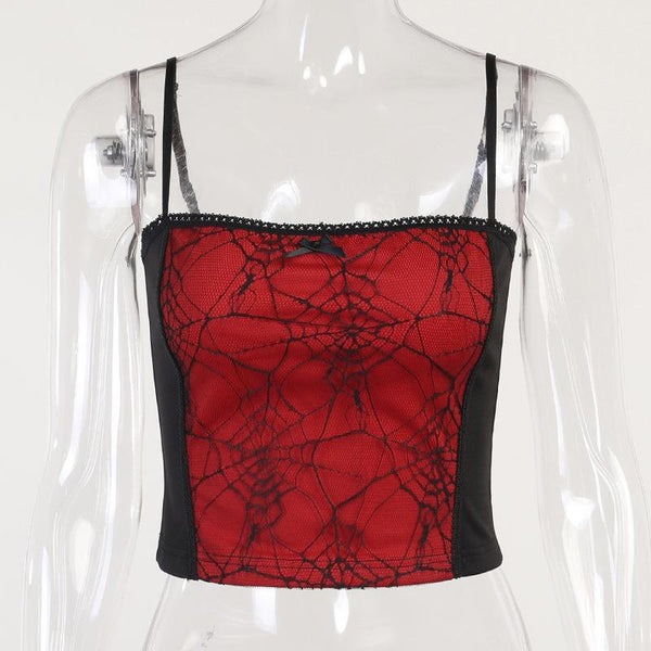 Gothic Cobweb Lace Top