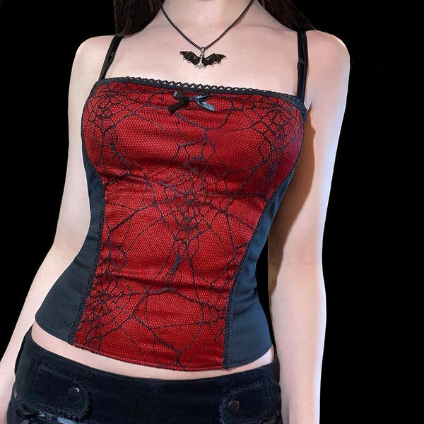 Gothic Cobweb Lace Top