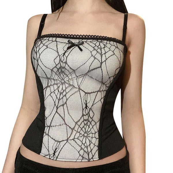 Gothic Cobweb Lace Top