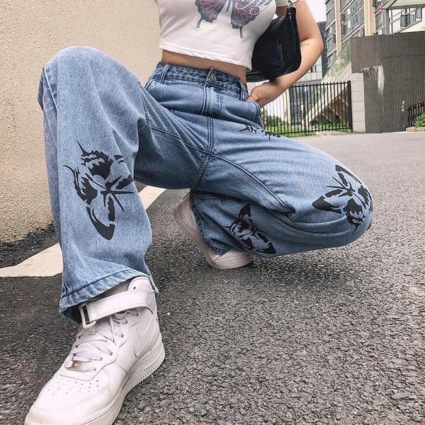 "BUTTERFLY EFFECT" BAGGY JEANS