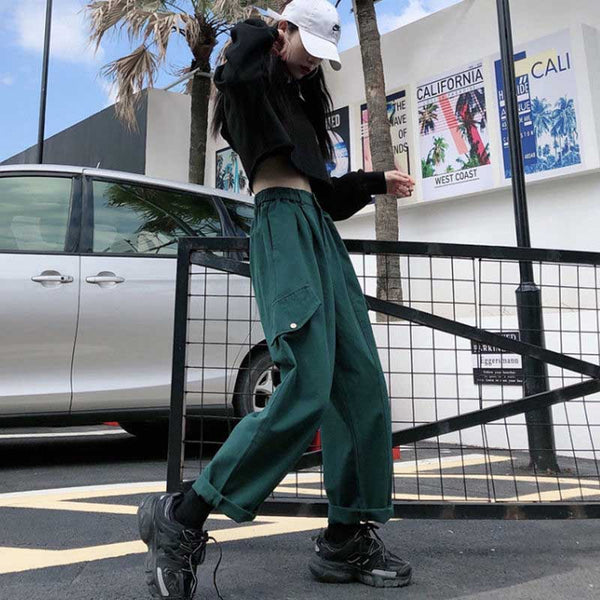 Fashion High Waist Streetwear Cargo Pants