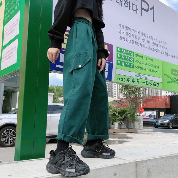 Fashion High Waist Streetwear Cargo Pants