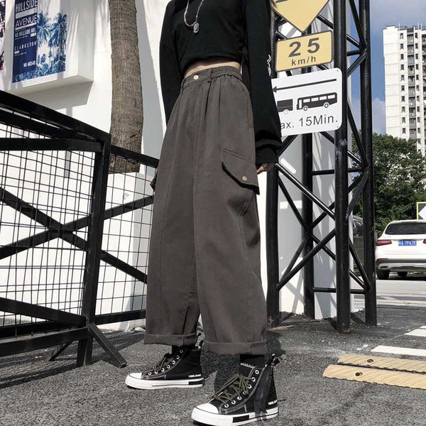 Fashion High Waist Streetwear Cargo Pants