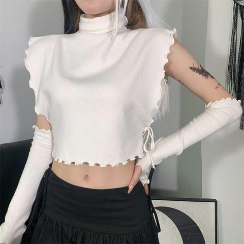 Harajuku Knitted Turtleneck Top