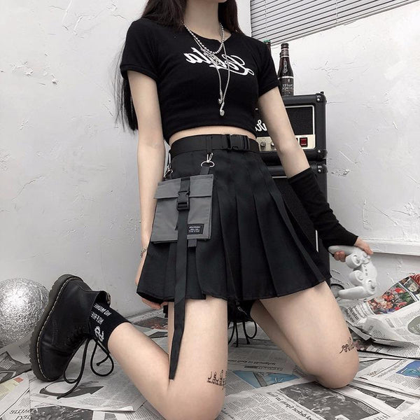 Harajuku Dark High Waist Skirt