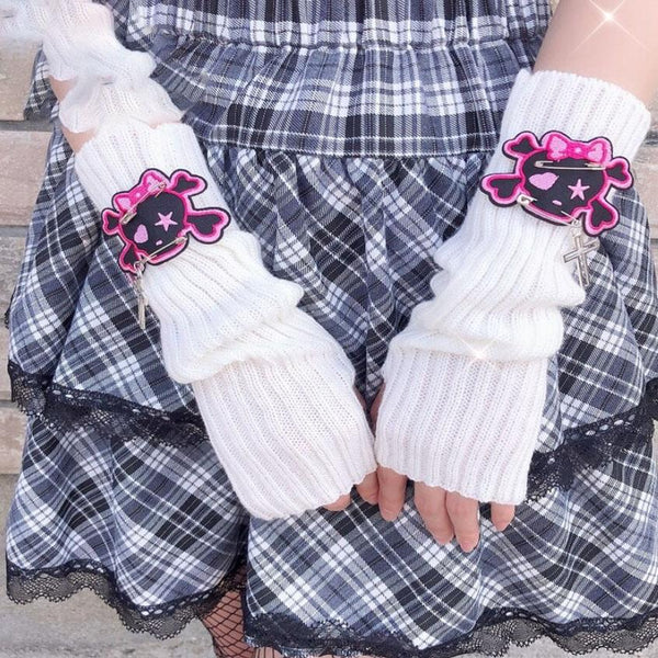 Harajuku Long Fingerless Gloves Punk Kawaii Style