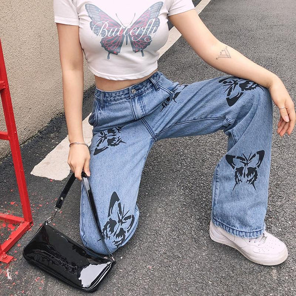 "BUTTERFLY EFFECT" BAGGY JEANS