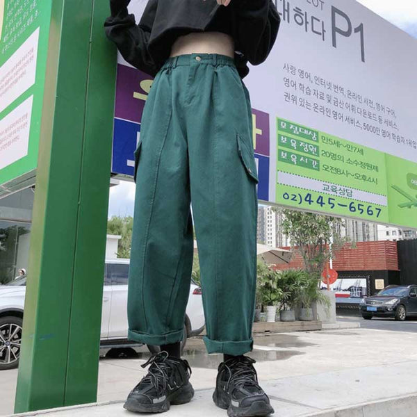 Fashion High Waist Streetwear Cargo Pants