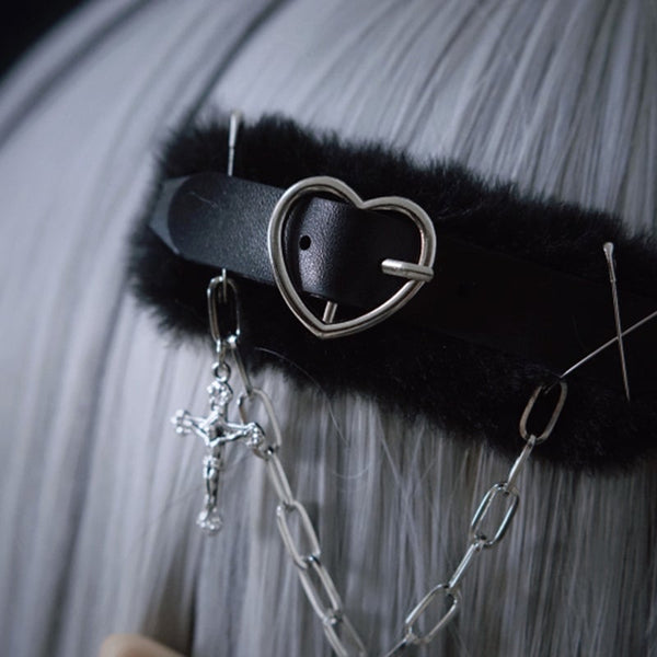 Valentine's Day Gift Heartbeat Fur Hairpin