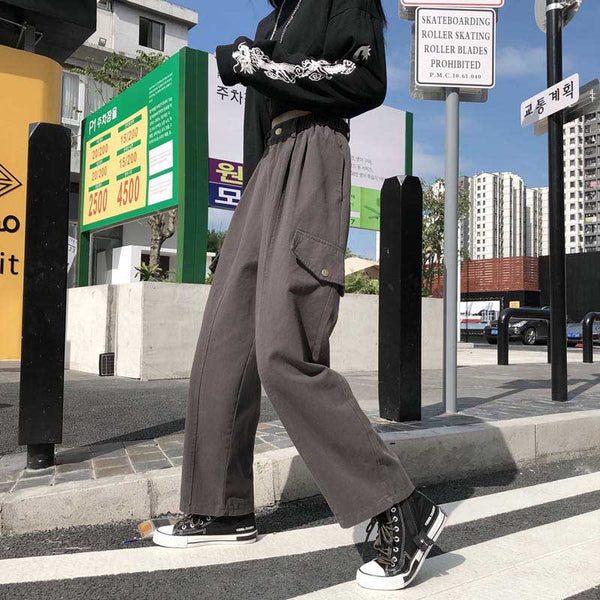 Fashion High Waist Streetwear Cargo Pants