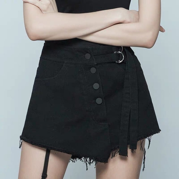 Irregular Bandage Shorts Skirt