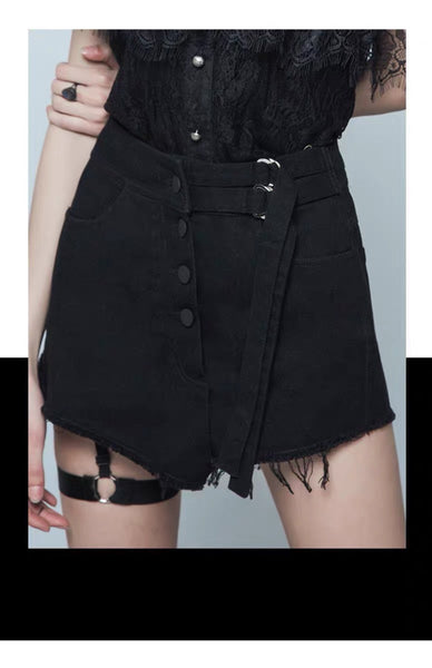 Irregular Bandage Shorts Skirt