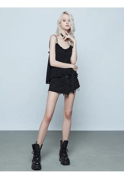 Irregular Bandage Shorts Skirt