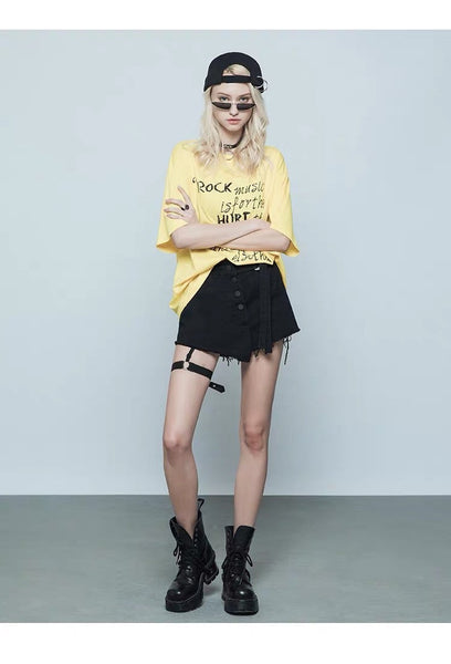 Irregular Bandage Shorts Skirt