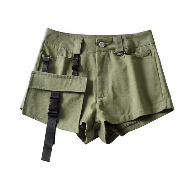 Goth Casual Cargo Shorts With Big Pocket