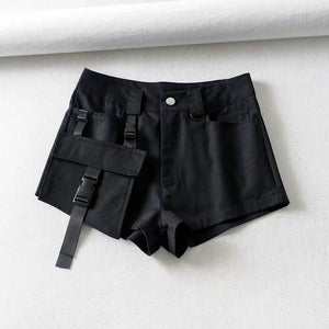 Goth Casual Cargo Shorts With Big Pocket