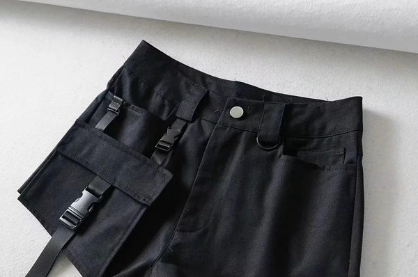 Goth Casual Cargo Shorts With Big Pocket