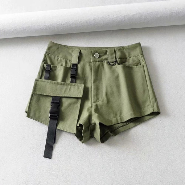 Goth Casual Cargo Shorts With Big Pocket