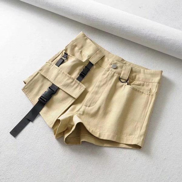 Goth Casual Cargo Shorts With Big Pocket