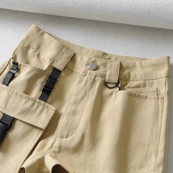 Goth Casual Cargo Shorts With Big Pocket