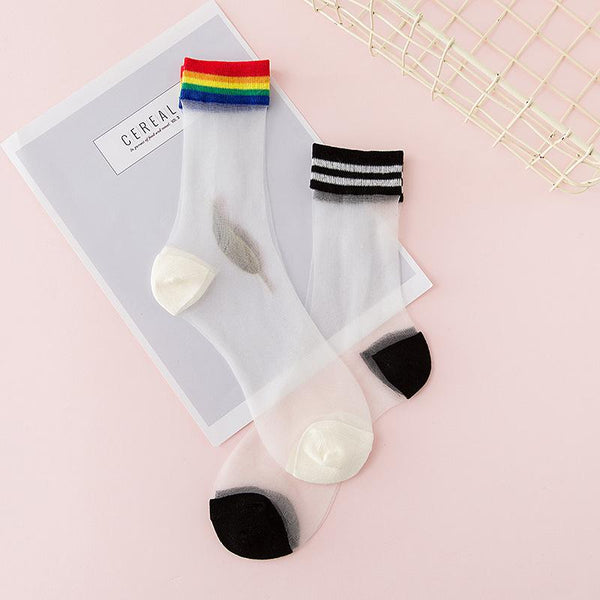 "SILKY STIPES" SOCKS