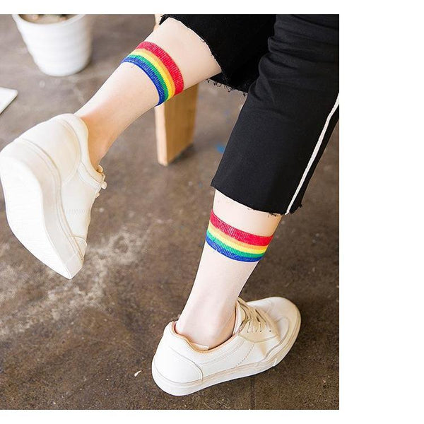 "SILKY STIPES" SOCKS