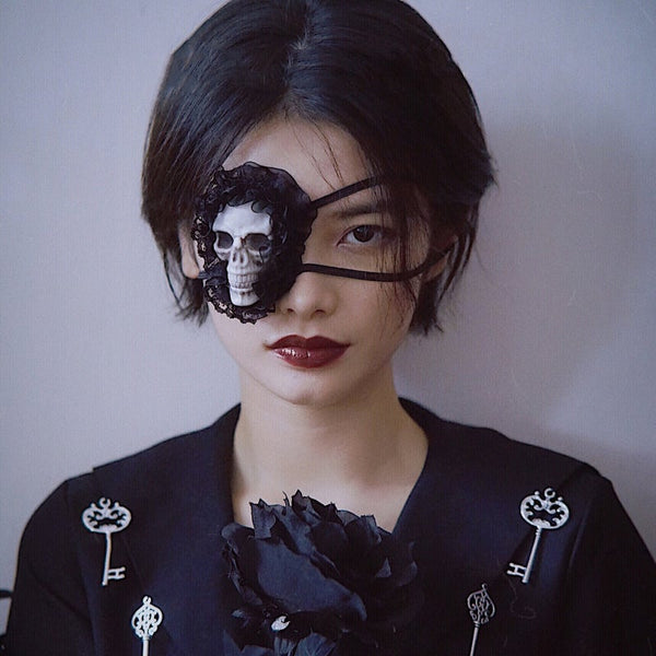 Valentine's Day Gift Lace Skull Eye Patch