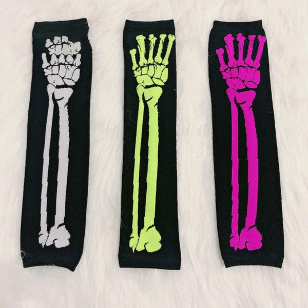 Long Fingerless Gloves Punk Gothic