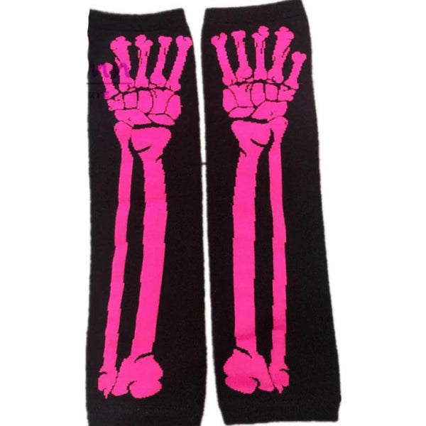 Long Fingerless Gloves Punk Gothic