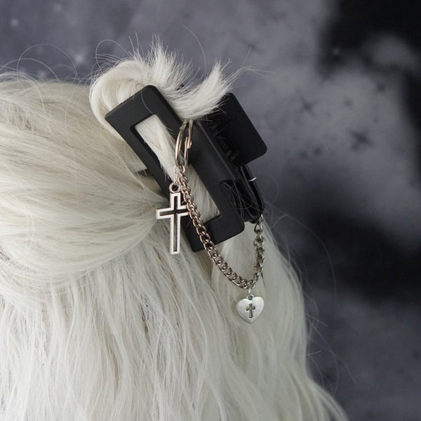 Valentine's Day Gift Love Heart Cross Hairpin