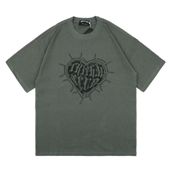 Love Print BF Style T-Shirt