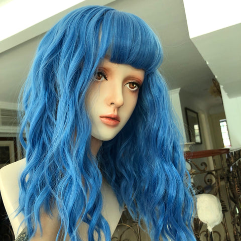 blue curly hair kf82501