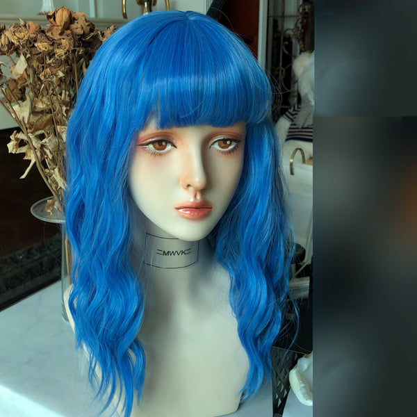 blue curly hair kf82501