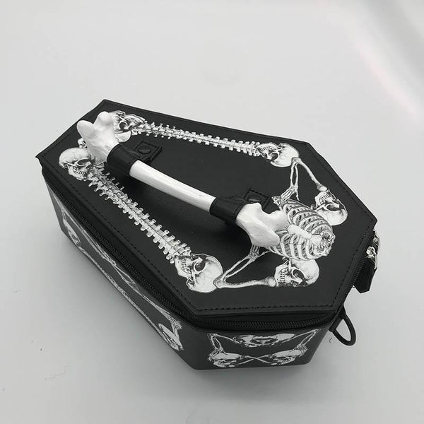 Dark Gothic Coffin Shoulder Bag