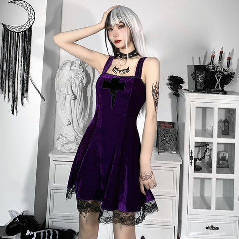 Gothic Purple Autumn Dress