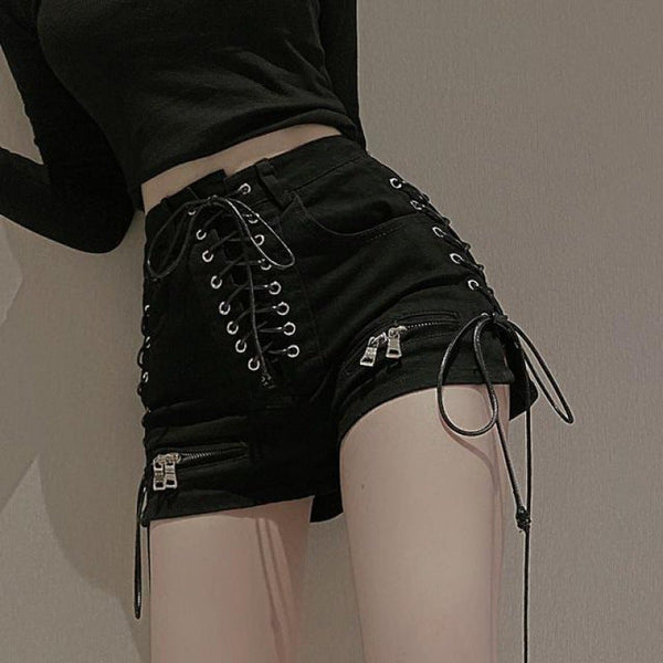 High Waist Tie Shorts