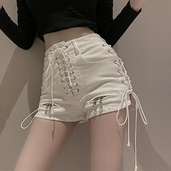 High Waist Tie Shorts