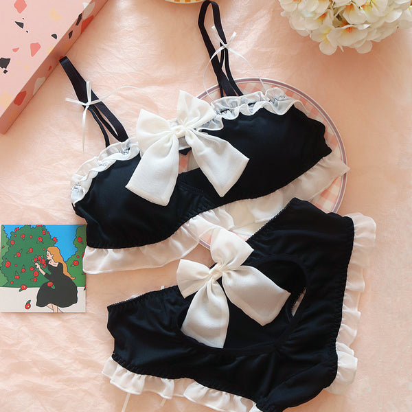 Lolita black bra set Suit