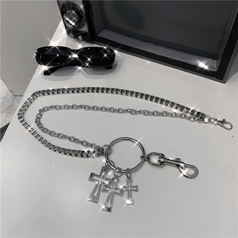 Multi-Layer Cross Metal Trouser Chain