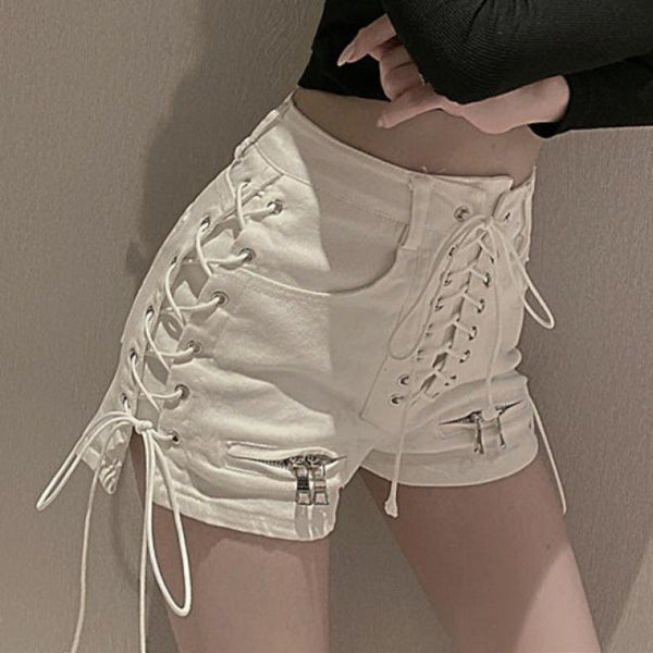 High Waist Tie Shorts