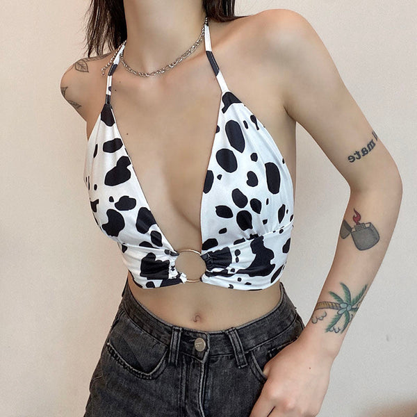 Sweet and spicy sexy cow vest